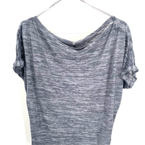 We The Free People Astrid Off the Shoulder Short Sleeve Heathered Tee Shirt top - Picture 3 of 6